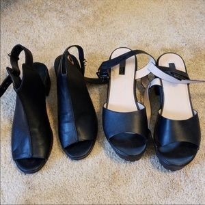 Topshop sandals lot - size 8.5 black clog/mules